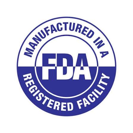 Manufactured in an FDA-registered facility